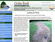 Tablet Screenshot of cedarrockenvironmental.com